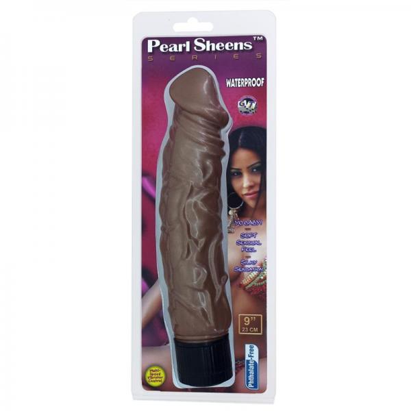 Pearl Sheens 9 Inches Brown Vibrating Dildo