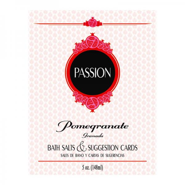 Passion Bath Salts & Suggestion Cards - Pomegranate