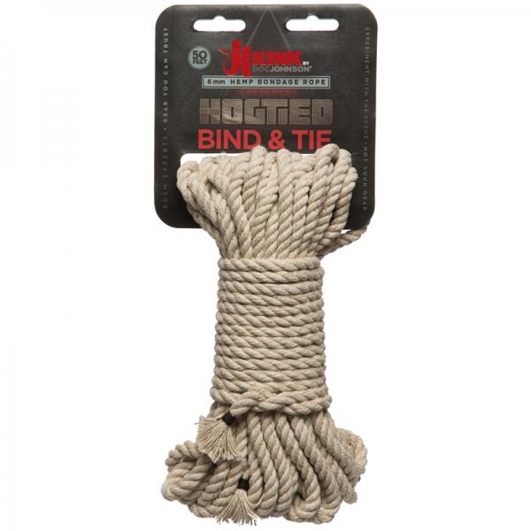 Kink Bind And Tie Hemp Bondage Rope 50 Feet Natural