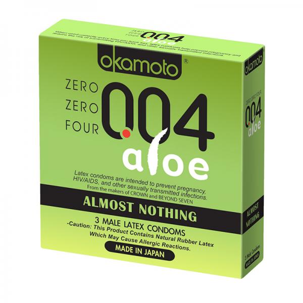 004 Almost Nothing Condom with Aloe 3 Pack