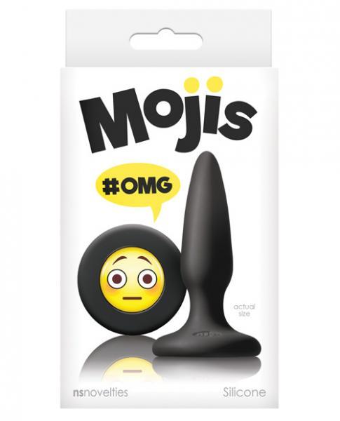 Mojis #OMG Mini Butt Plug with Emoji Face Black