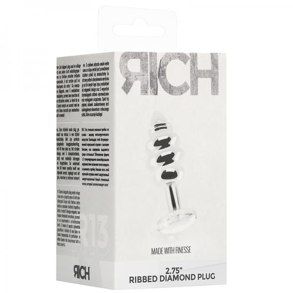 Rich Ribbed Diamond Plug 2.75 Inch