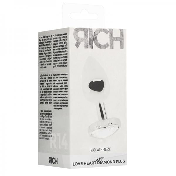 Rich Love Heart Diamond Plug 3.15 Inch