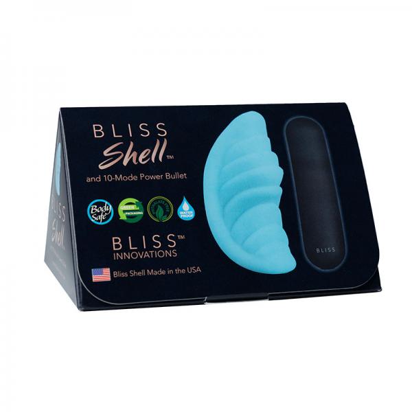 Bliss Shell With Rechargeable Bullet Teal 10 Function Waterproof