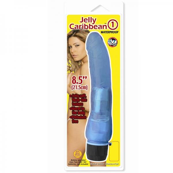 Jelly Caribbean #1 Waterproof Vibrator - Blue