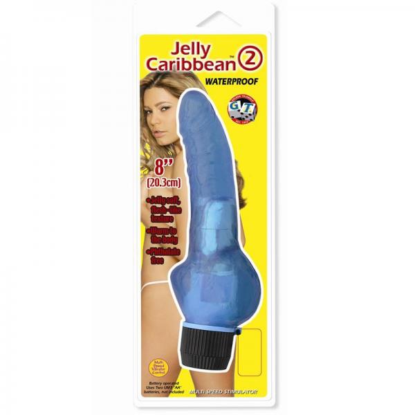 Jelly Caribbean #2 Waterproof Vibrator - Blue