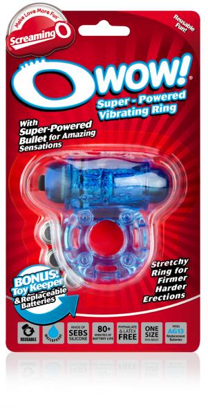 O Wow Vibrating Cock Ring Assorted Color