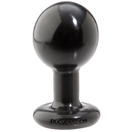 Round Butt Plug Medium Black