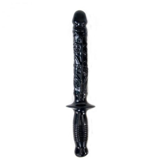 The Manhandler Black Dildo Baton Handle