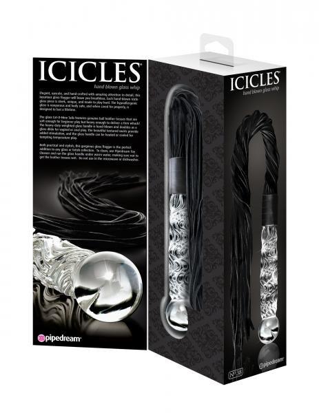 Icicles No 38 Glass Handle Cat O Nine Tails Whip