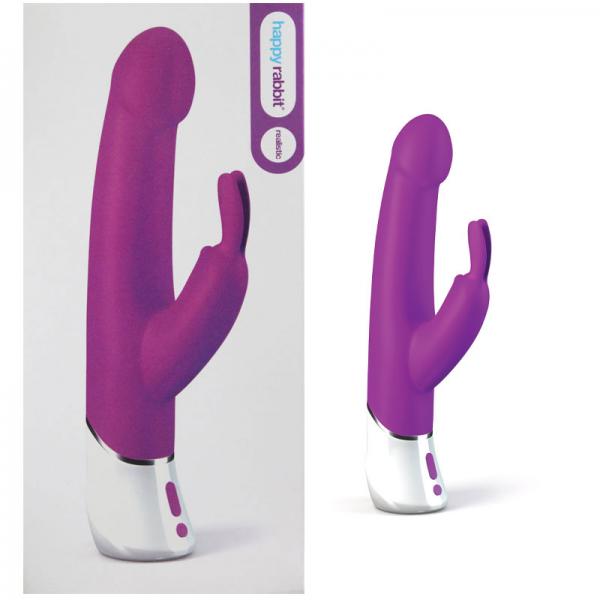 Happy Rabbit 2 Curve Vibrator Purple USB Rechargeable