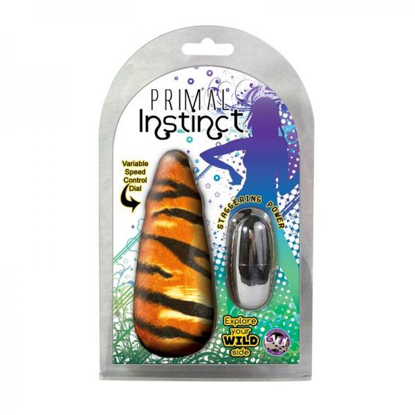 Primal Instincts Vibrating Egg - Tiger Print