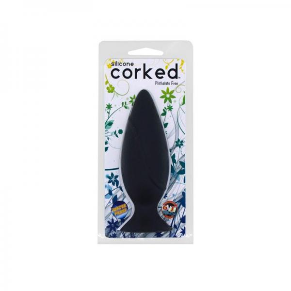 Corked Small Anal Plug - Charcoal