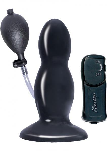 Ram Inflatable Vibrating Butt Plug - Black