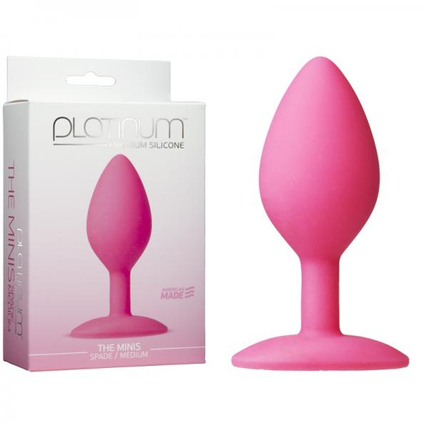 Platinum Premium Silicone The Minis Spade Medium Pink