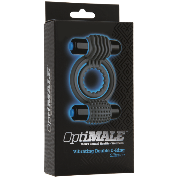 Optimale Silicone Vibrating Double C-Ring Slate