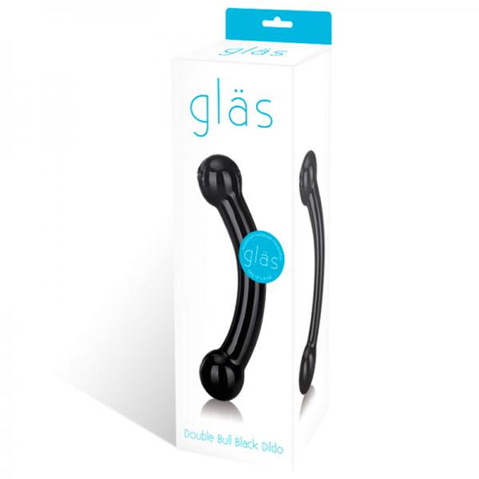 Glas Double Bull Black Dildo