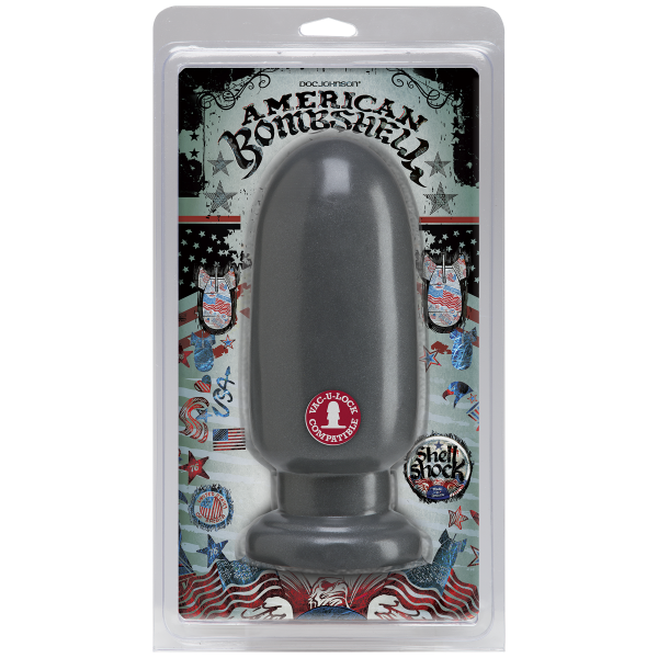 American Bombshell Shell Shock Large Anal Plug Gray