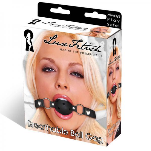 Lux Fetish Breathable Ball Gag Black