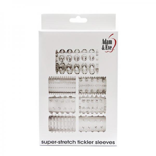 Super Stretch Tickler Sleeves 7 Per Set Clear