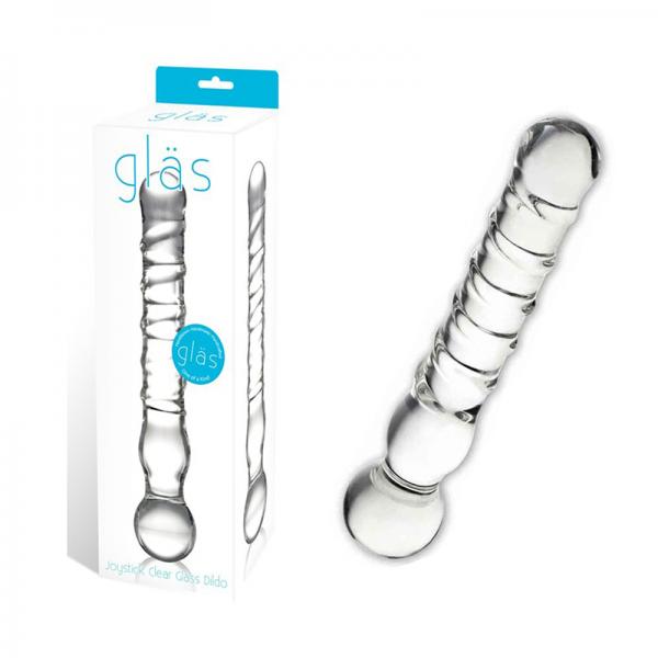 Joystick Glass Dildo Wand Anal & G-Spot Clear