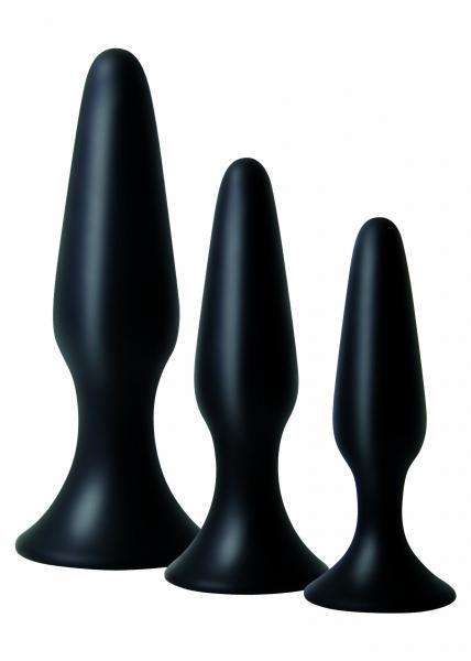 Booty Boot Camp Training Kit 3 Butt Plugs Black