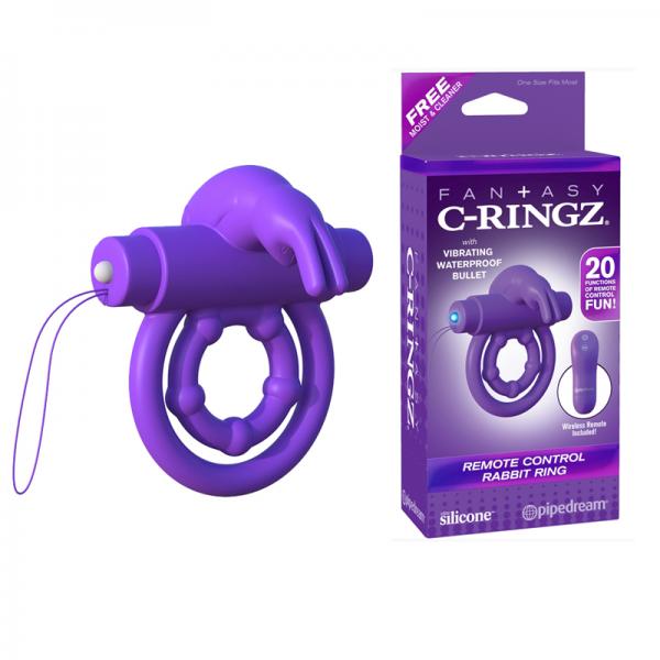 Fantasy C-Ringz Remote Rabbit Ring Purple