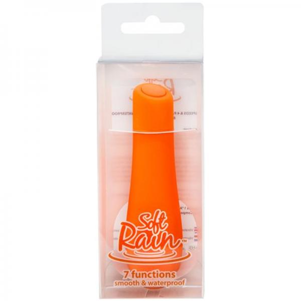 Soft Rain 3in Breeze Finish 7 Function Orange Vibrator