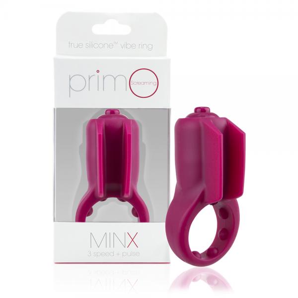 Primo Minx Merlot Purple Vibrating Ring with Fins