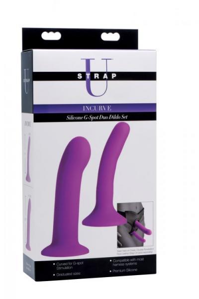 Strap U Incurve Silicone Strap-On Dildo Set