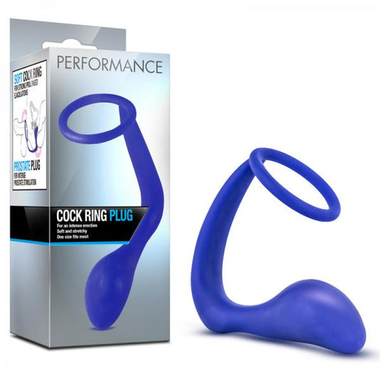 Performance - Cock Ring Plug - Indigo