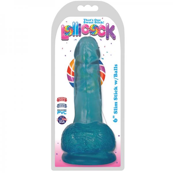 Lollicock Slim Stick W/balls 6in Berry Ice