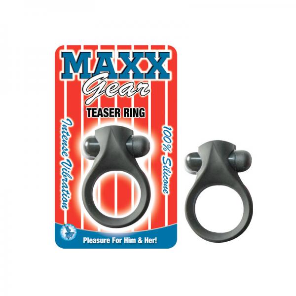 Maxx Gear Teaser Ring Black Vibrating Cockring