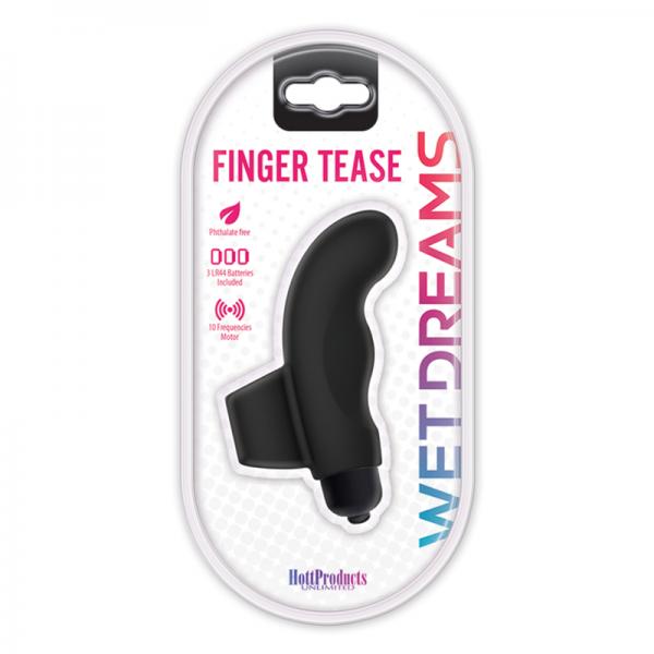 Wet Dreams Finger Tease 10 Function Black