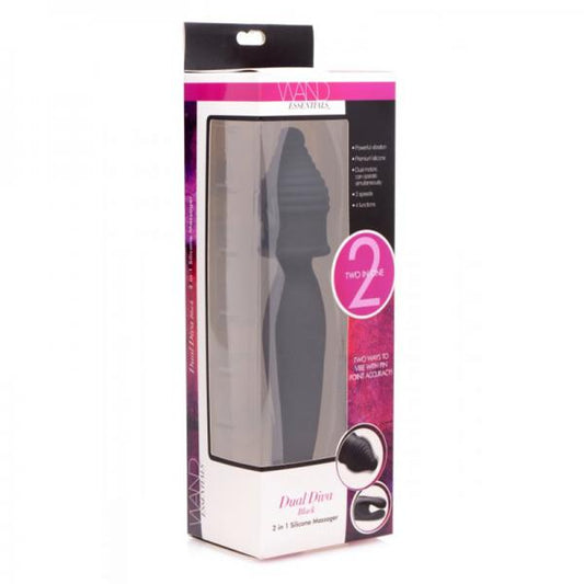 Wand Essentials Dual Diva-2 In 1 Massager, Black