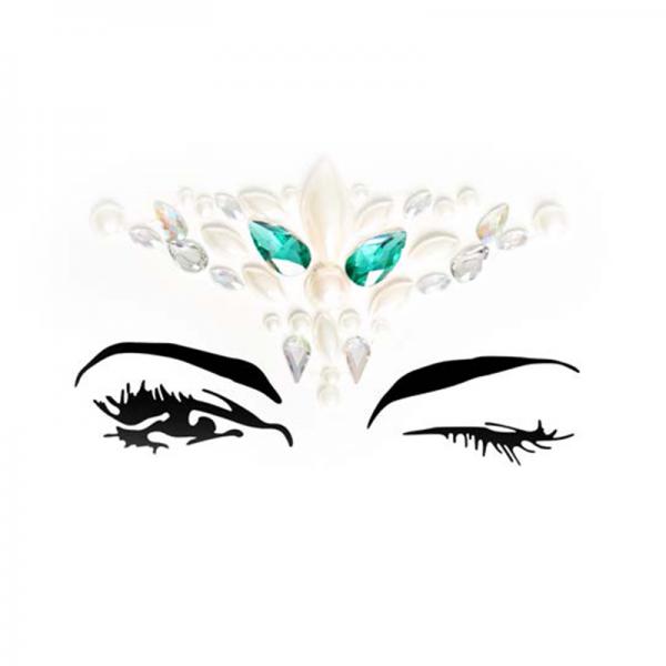 Sirene Adhesive Face Jewels Sticker (6pk)