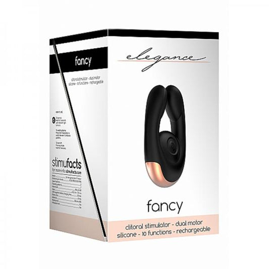 Elegance Fancy Dual Motor Clitoral Stimulator - Black