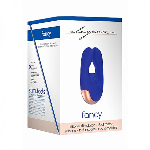 Elegance Fancy Dual Motor Clitoral Stimulator - Blue