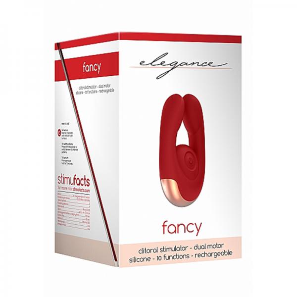 Elegance Fancy Dual Motor Clitoral Stimulator - Red