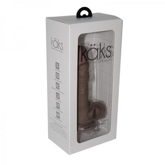 Kaks Dual-density Platinum Silicone Dildo, 7.5 Inch Hard Dark