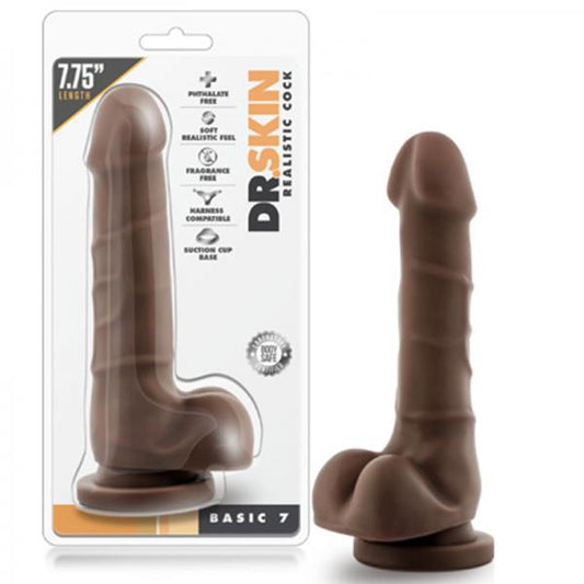 Dr. Skin - Realistic Cock - Basic 7 - Chocolate