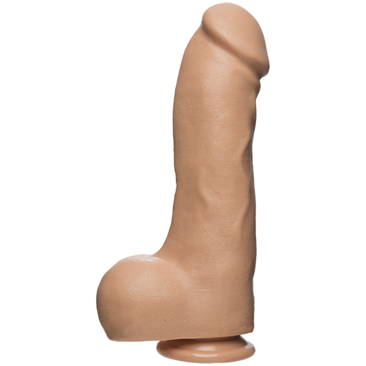 The D Master D 12 inches Dildo with Balls Firmskyn Beige