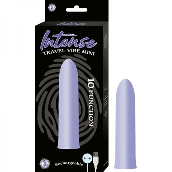 Intense Travel Vibe Mini 10 Function Usb Rechargeable Waterproof Lavender