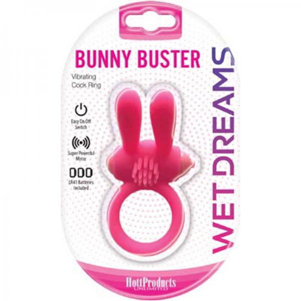 Wet Dreams Bunny Buster Cock Ring With Turbo Motor Pink