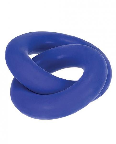 Hunkyjunk Duo Linked Cock/ball Rings, Cobalt