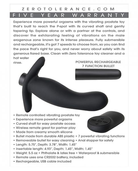 The Gentle Prostate Black Vibrator