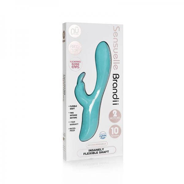 Sensuelle Brandii Bendable Rabbit Vibrator Teal Blue