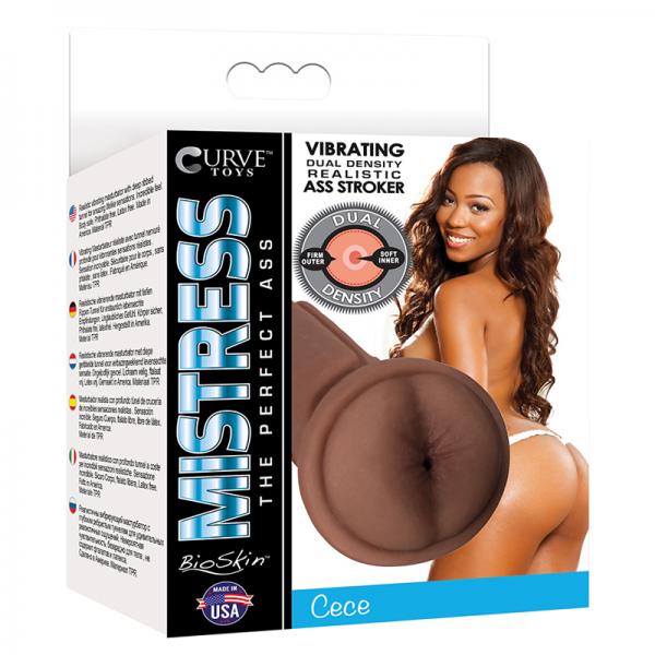 Mistress Dual Density Vibrating Ass Stroker Cece Dark