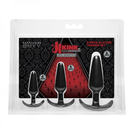 Kink By Doc Johnson Anal Essentials 3-piece Silicone Trainer Set