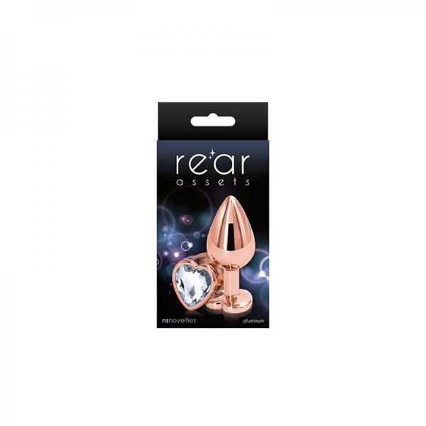 Rear Assets Rose Gold Heart Medium Clear